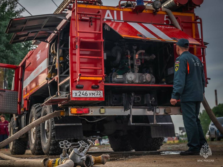 В одном из сел Алтайского края загорелось сено