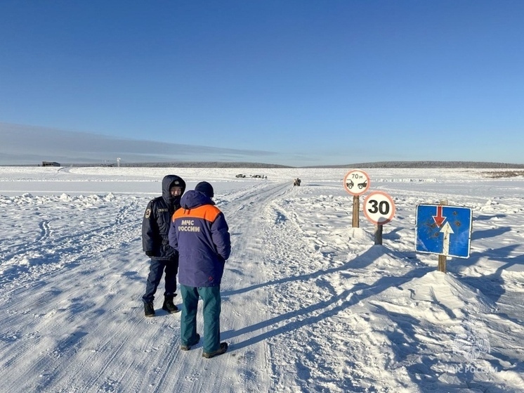 В Оленекском районе Якутии открыта ледовая переправа «с. Оленек – с. Харыялах»