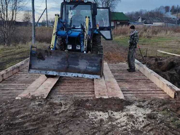 В Летней Золотице положили новый мост