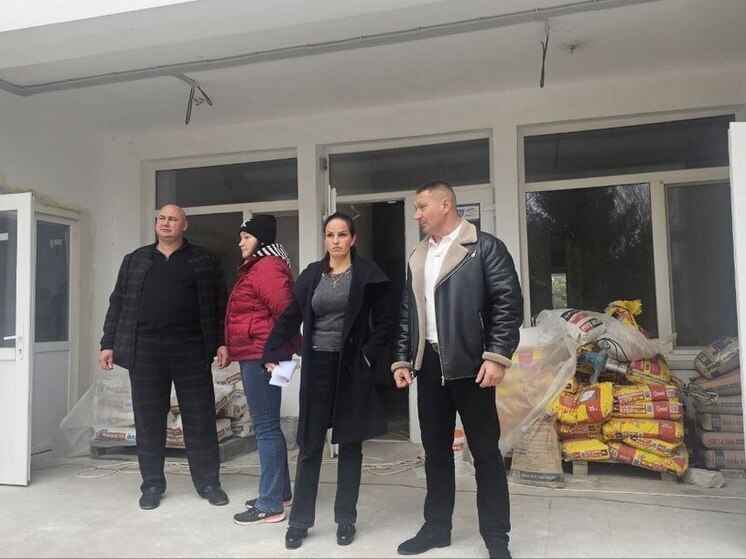 В селе Красном Херсонской области продолжается капитальный ремонт детского сада