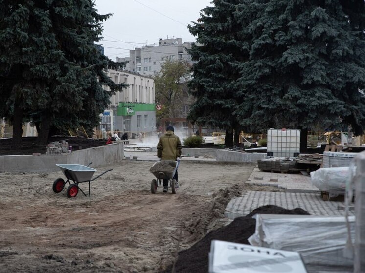 В Курске просроченный ремонт площади у ТЦ «Куряночка» выполнен на 81%