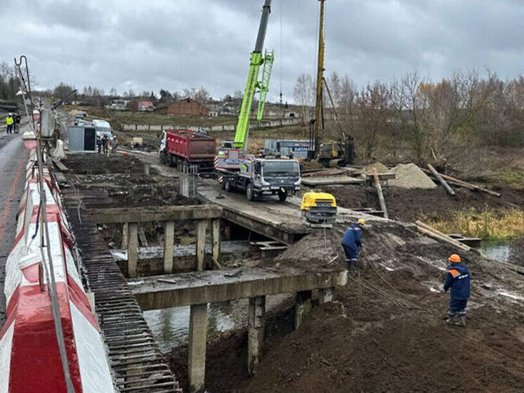 В Тамбовской области достигнут важный этап в строительстве нового мостового перехода через реку Разазовку