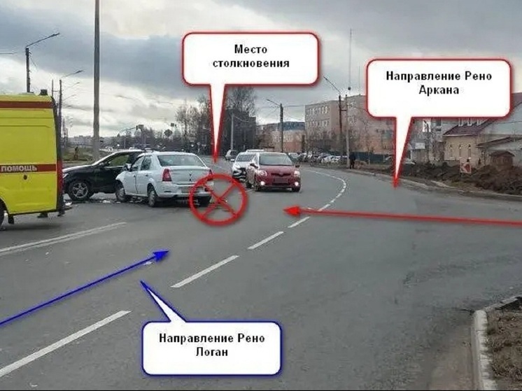 Костромские ДТП: «Рено Аркана»  против «Рено Логан»