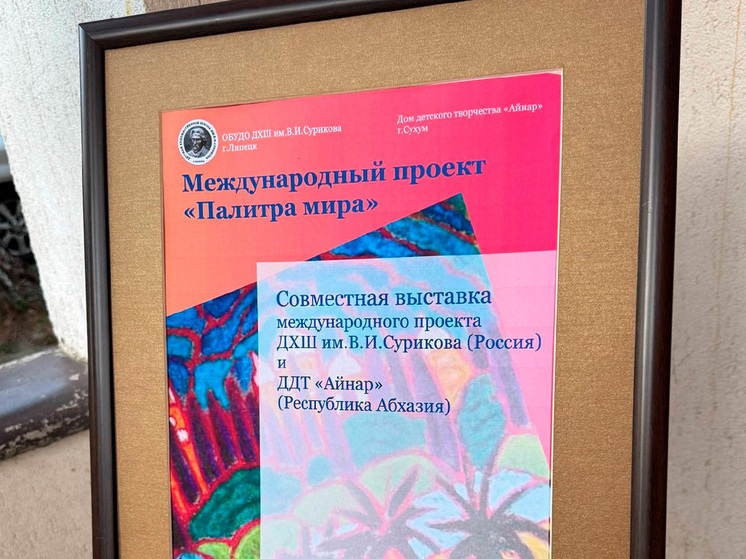 Юные таланты Липецка и Сухума представили свои работы на выставке «Палитра Мира»