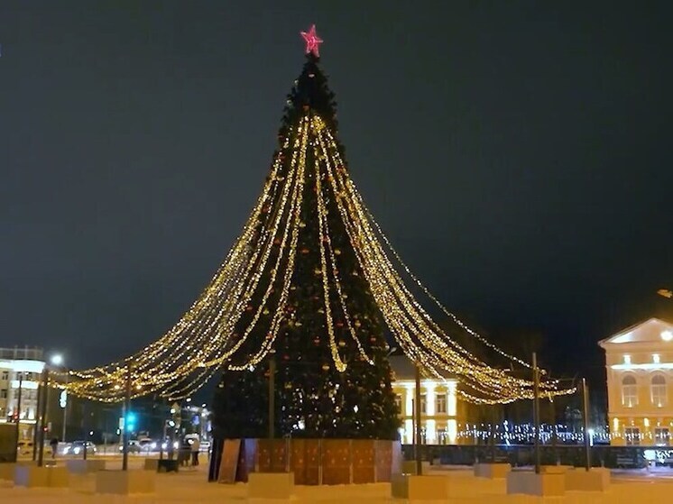 16 праздничных елей и 500 световых конструкций на фонари добавят настроения перед Новым годом