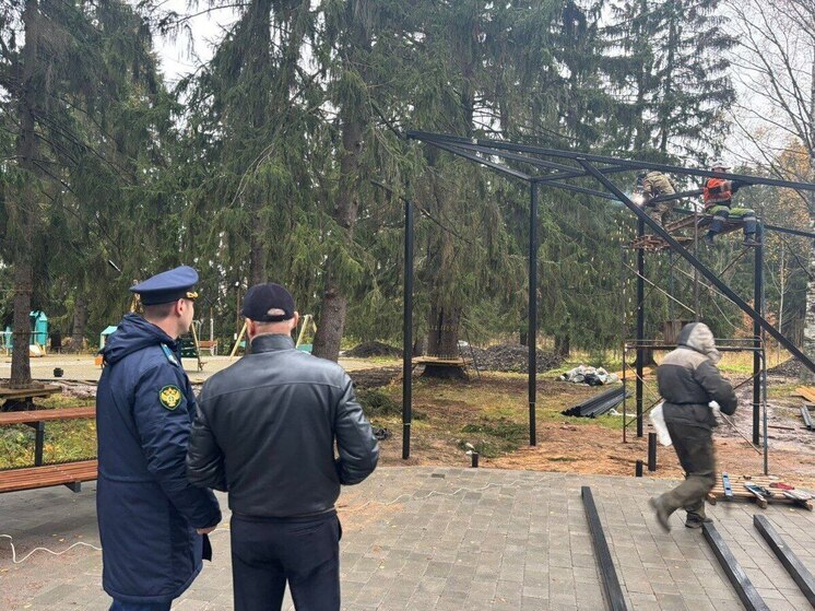 Прокурор Ломоносовского района проверил благоустройство «Парка Пихты»