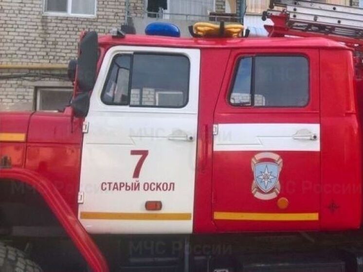 В Старом Осколе загорелся мусор в заброшенном здании