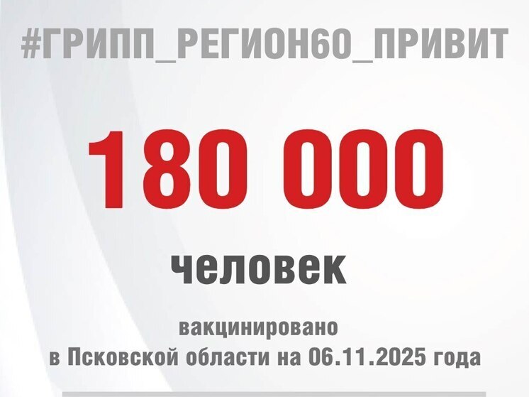 Псковская область активно вакцинирует детей от гриппа: три района достигли 100% выполнения плана