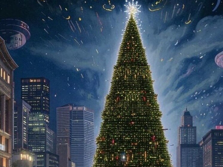 В Воронеже нарядили первую новогоднюю елку