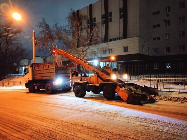 С улиц Барнаула начали вывозить снег