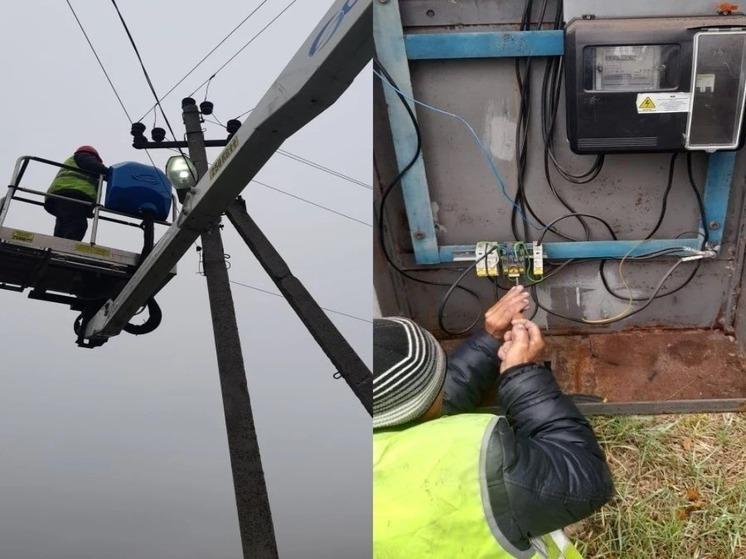 В селе Азовское Запорожской области обновляют уличное освещение