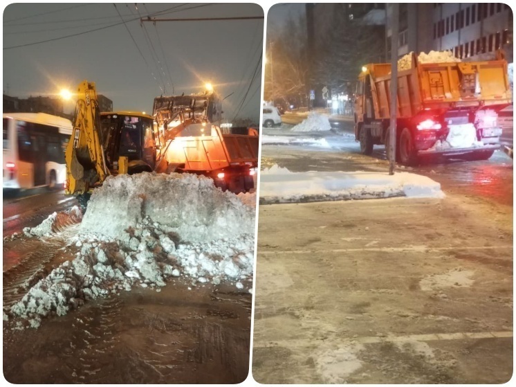 Утром 10 ноября на расчистку дорог в Новосибирске вышли 290 единиц спецтехники