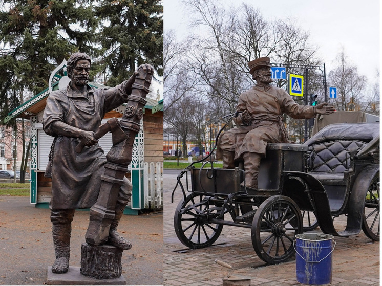 Скульптуры «Зодчего» и «Ямщика» появились в Вологде