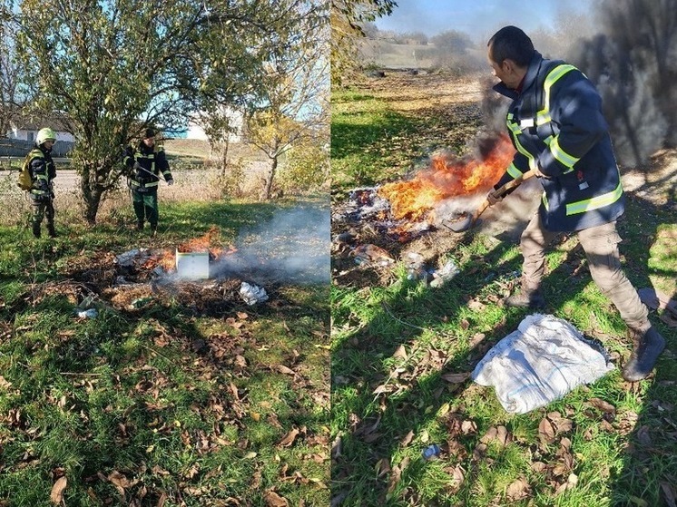 В запорожской Дмитровке провели учения по пожарной безопасности