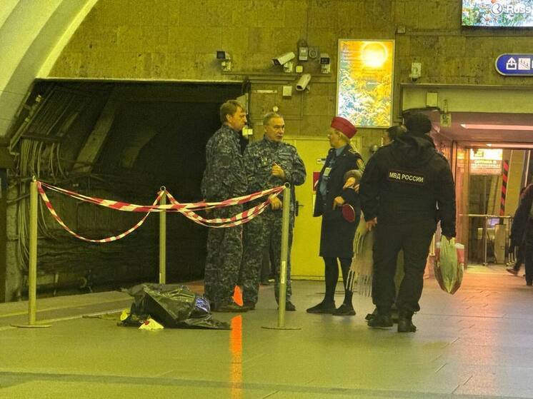 На станции метро «Озерки» огороженный пакет оказался телом погибшего