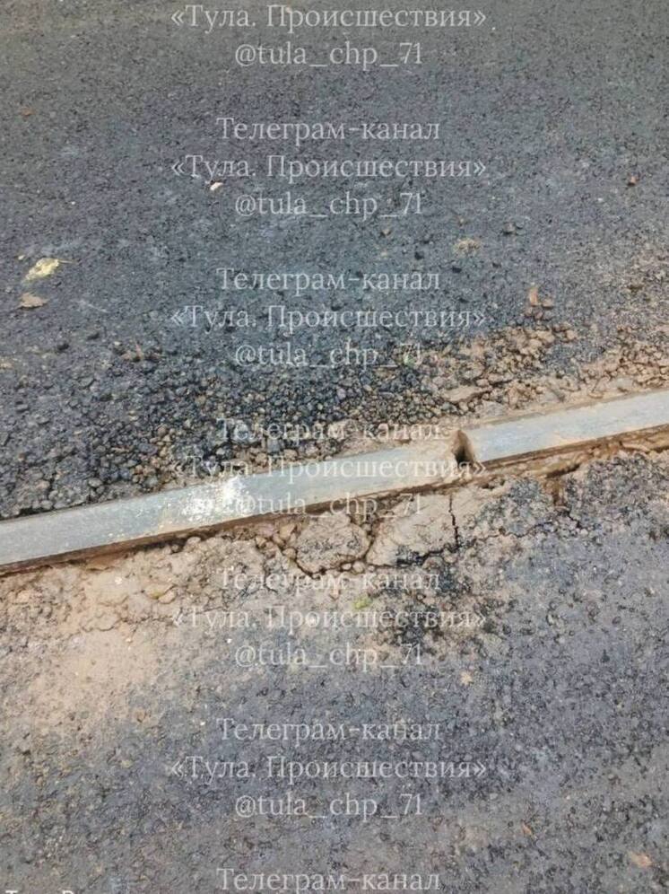 Отремонтированная дорога на Михеева в Туле развалилась спустя два дня