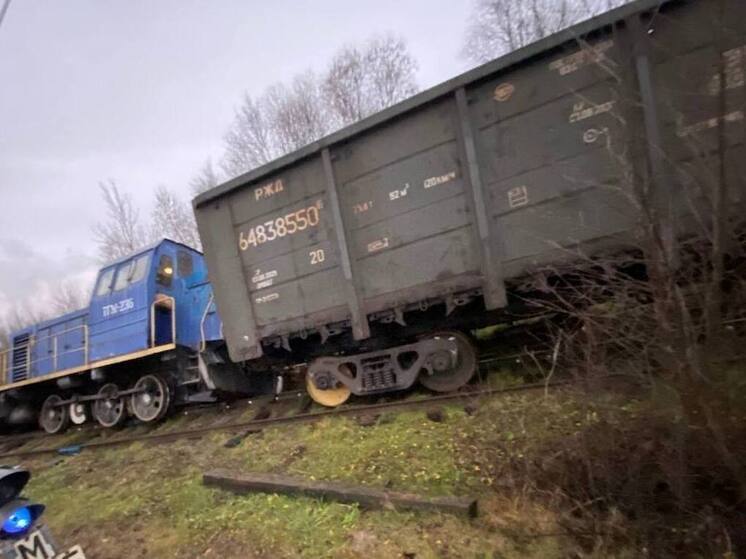 На станции Волховстрой-1 тепловоз сошел с рельсов