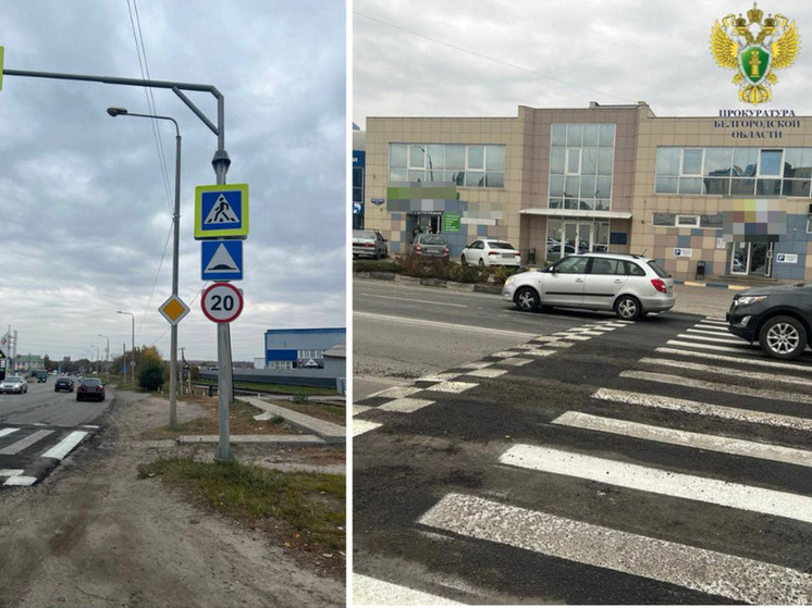 На улице Мичурина в Белгороде обустроили переход по требованию прокуратуры