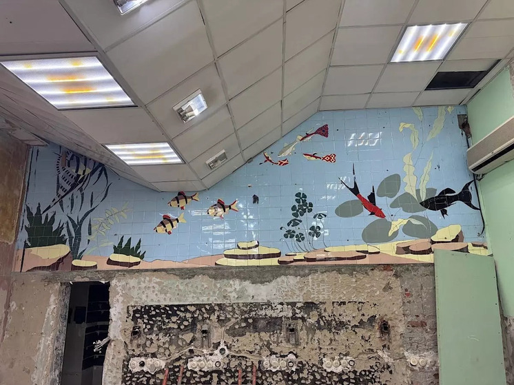 В Ростове-на-Дону в одном помещении обнаружили мозаичное панно