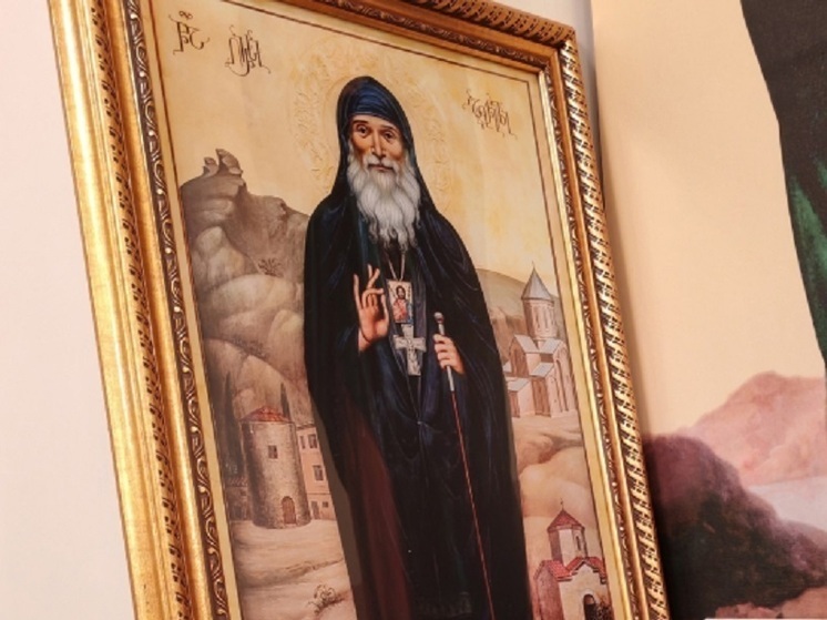 В Сортавалу привезли ростовую икону грузинского старца-чудотворца