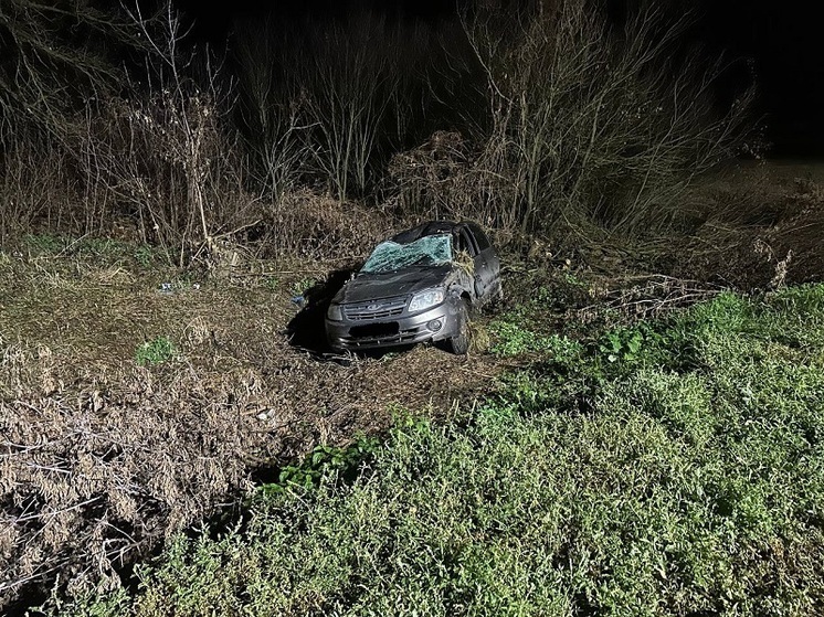 В Красногвардейском районе молодой водитель вылетел в кювет: пострадал подросток