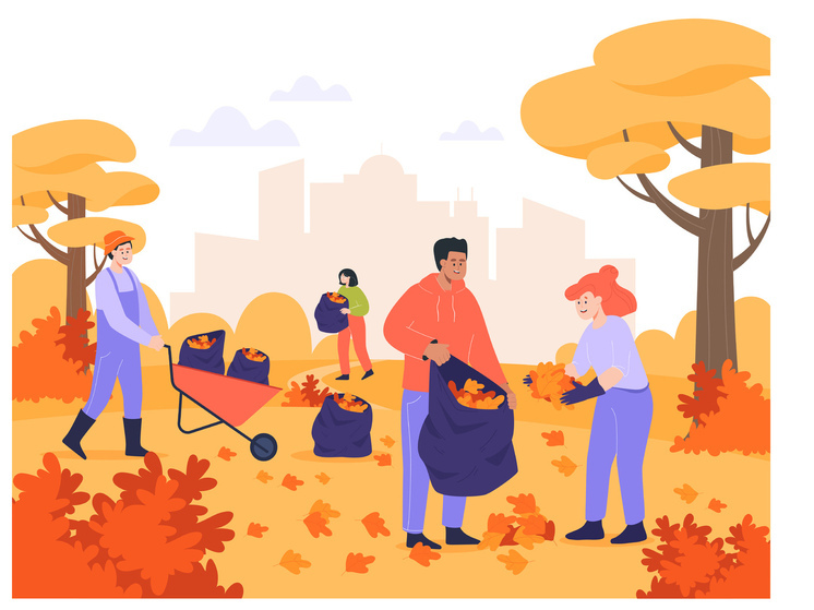 Тамбовчане сообща очистили город от 180 КамАЗов осеннего мусора