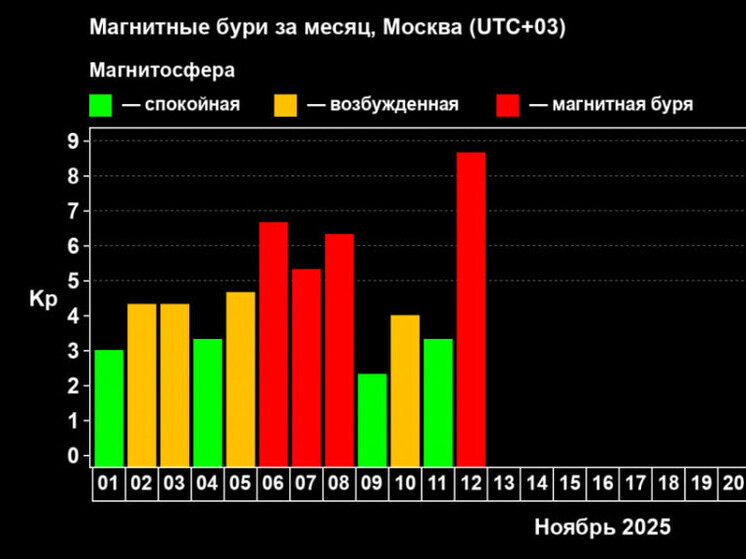 Самая сильная магнитная буря в году ждёт нижегородцев 12 ноября