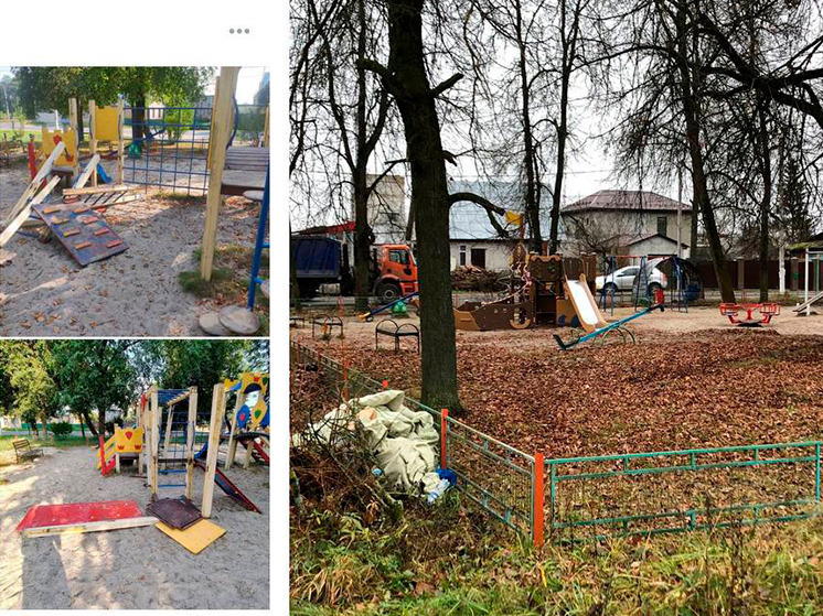 Прокуратура Брянской области отреагировала на публикации разрушенной детской площадки