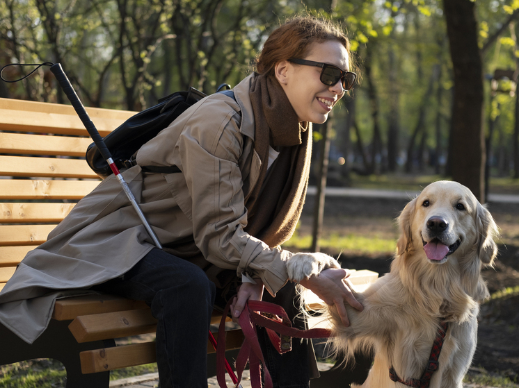 Досрочная пенсия и собаки-проводники: как в Курской области поддерживают незрячих
