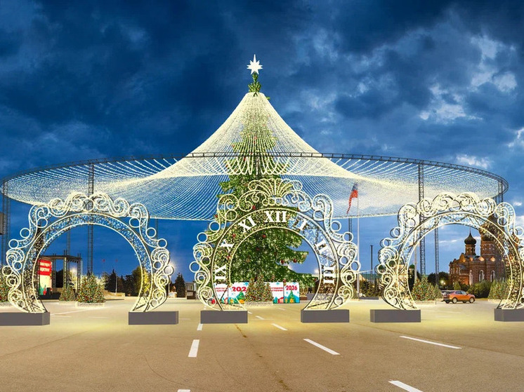 В Туле на площади Ленина к Новому году появится комплекс новогодних деревьев