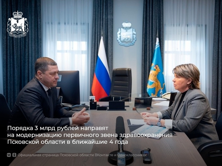 В Псковской области на модернизацию первичного звена здравоохранения направят более 3 млрд рублей