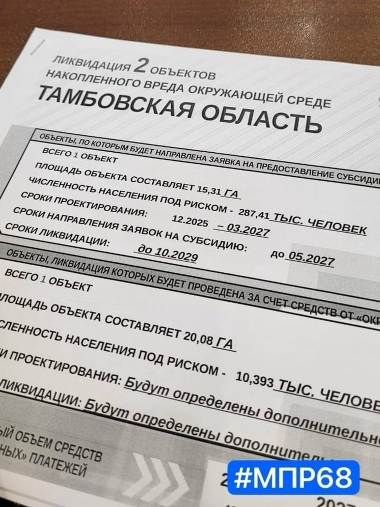 Стартует «Генеральная уборка»: Тамбовщина получит федеральные средства на ликвидацию свалок