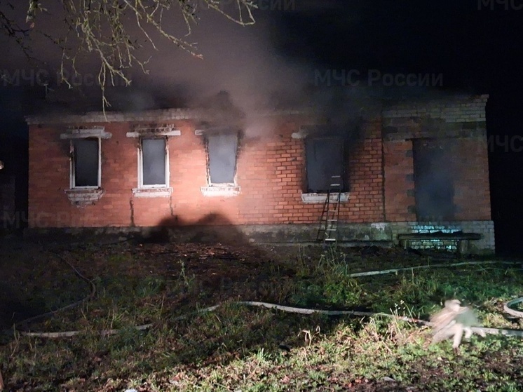 В брянском поселке Любохна сгорел частный дом