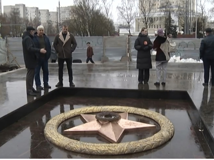 Ремонт Вечного огня во Владиимире на завершающей стадии