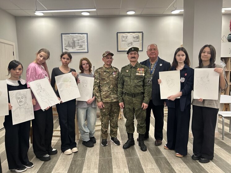 Ямальские дети нарисовали портреты бойцов СВО