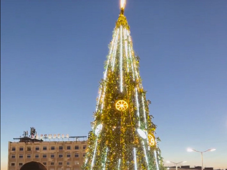 В Кандалакше торжественно зажгли огни на главной городской елке