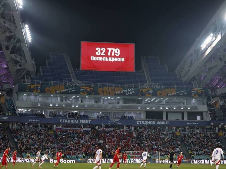 Матч сборной России в Сочи посетили 32 779 болельщиков