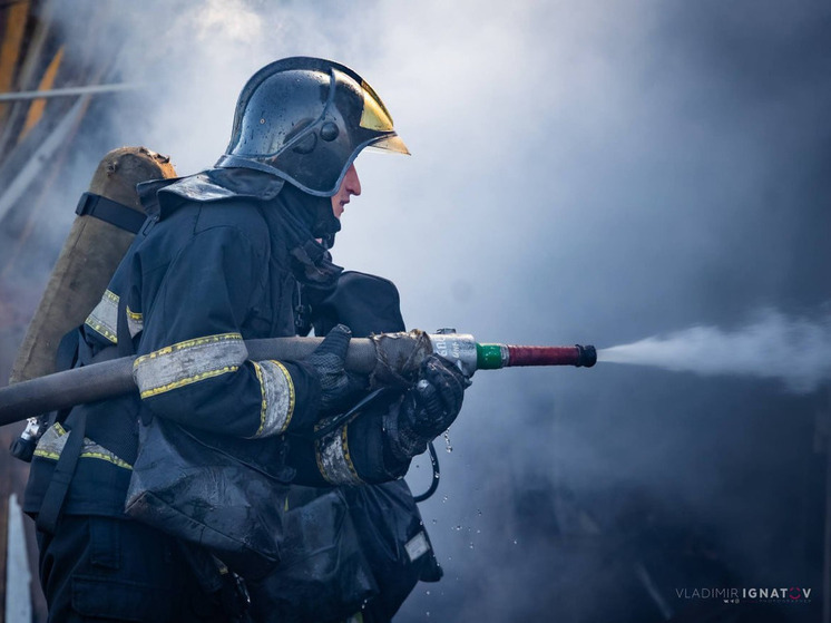 В алтайском селе огонь охватил гараж