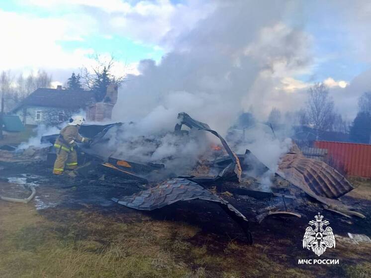 В поселке в Тверской области женщина пострадала из-за пожара в своем доме