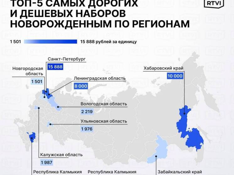 Калмыкия в числе лидеров по стоимости подарочных наборов для малышей