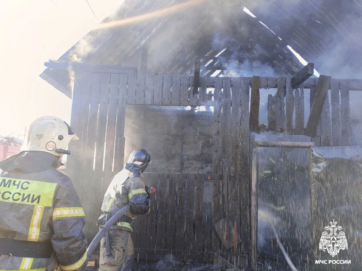 В одном из сел на Алтае произошел крупный пожар в жилом доме