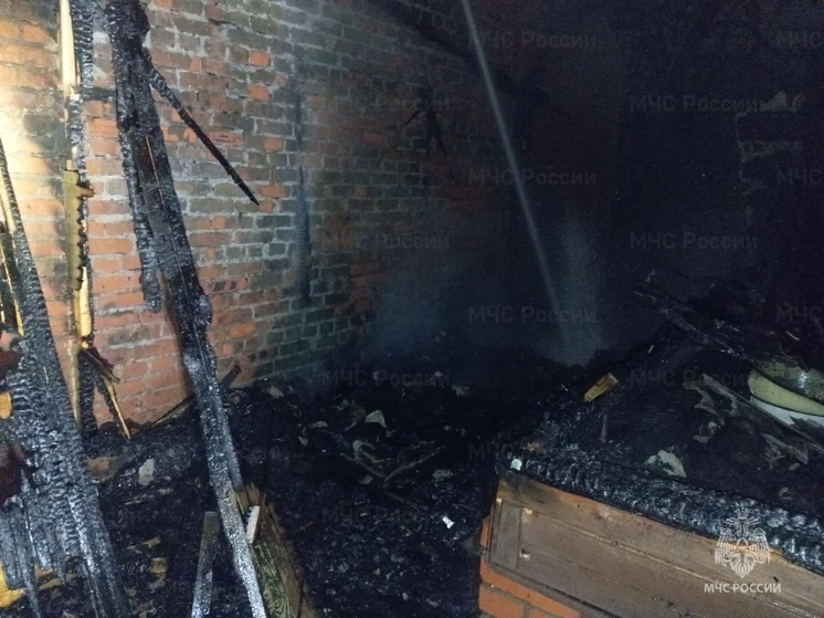 В Тарусе выясняют причины пожара в хозпостройке