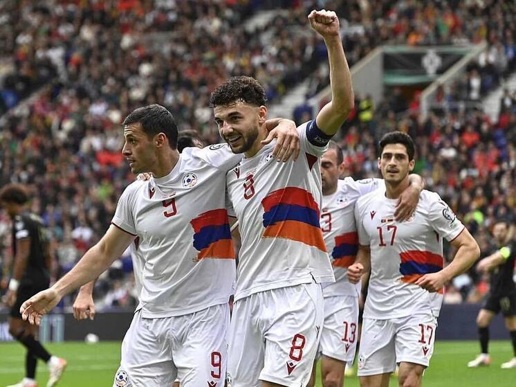 Полузащитник «Краснодара» Эдуард Сперцян забил единственный гол за сборную Армении в матче против Португалии