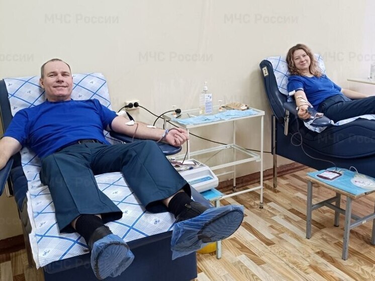Сотрудники МЧС Забайкалья сдали 9 литров донорской крови
