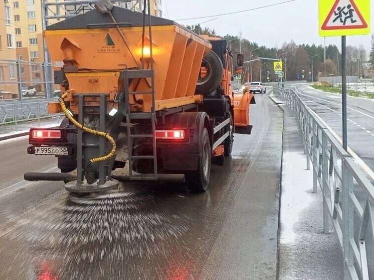 Пенза встретила первый снег: коммунальщики вывели на улицы 26 машин