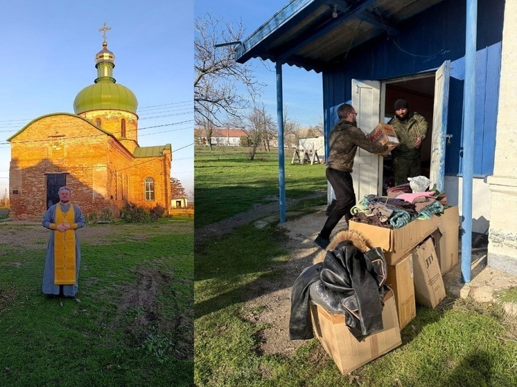 Прихожане запорожского храма получили гуманитарную помощь от единороссов и судей
