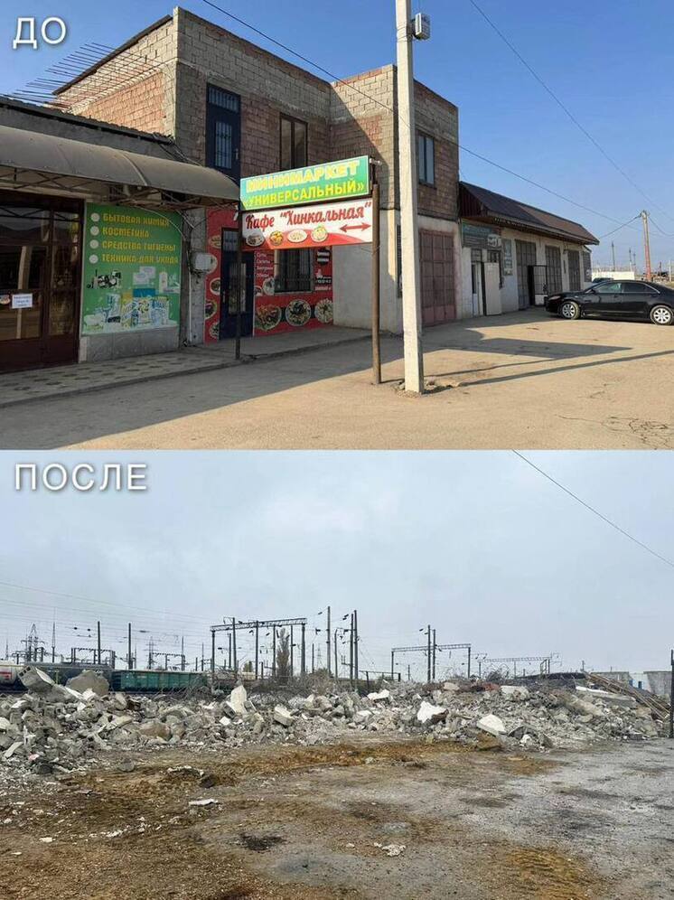 В Махачкале снесли самовольные постройки в поселке Шамхал по решению суда