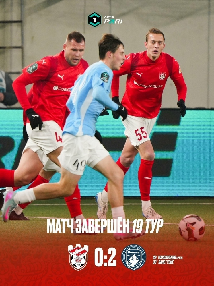 Костромской «Спартак» проиграл московское «Родине» со счетом 0:2