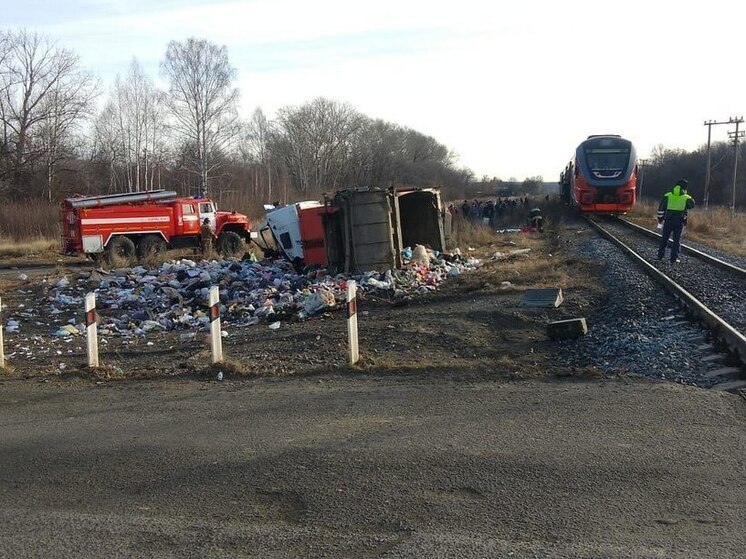 Пассажирский поезд въехал в грузовик на Южном Урале