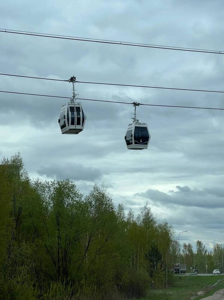 Канатная дорога в Нижнем Новгороде закрыта из-за сильного ветра